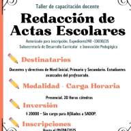 Sadop, Taller de “Redacción de Actas Escolares”
